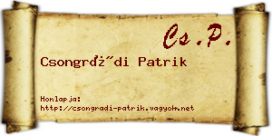 Csongrádi Patrik névjegykártya